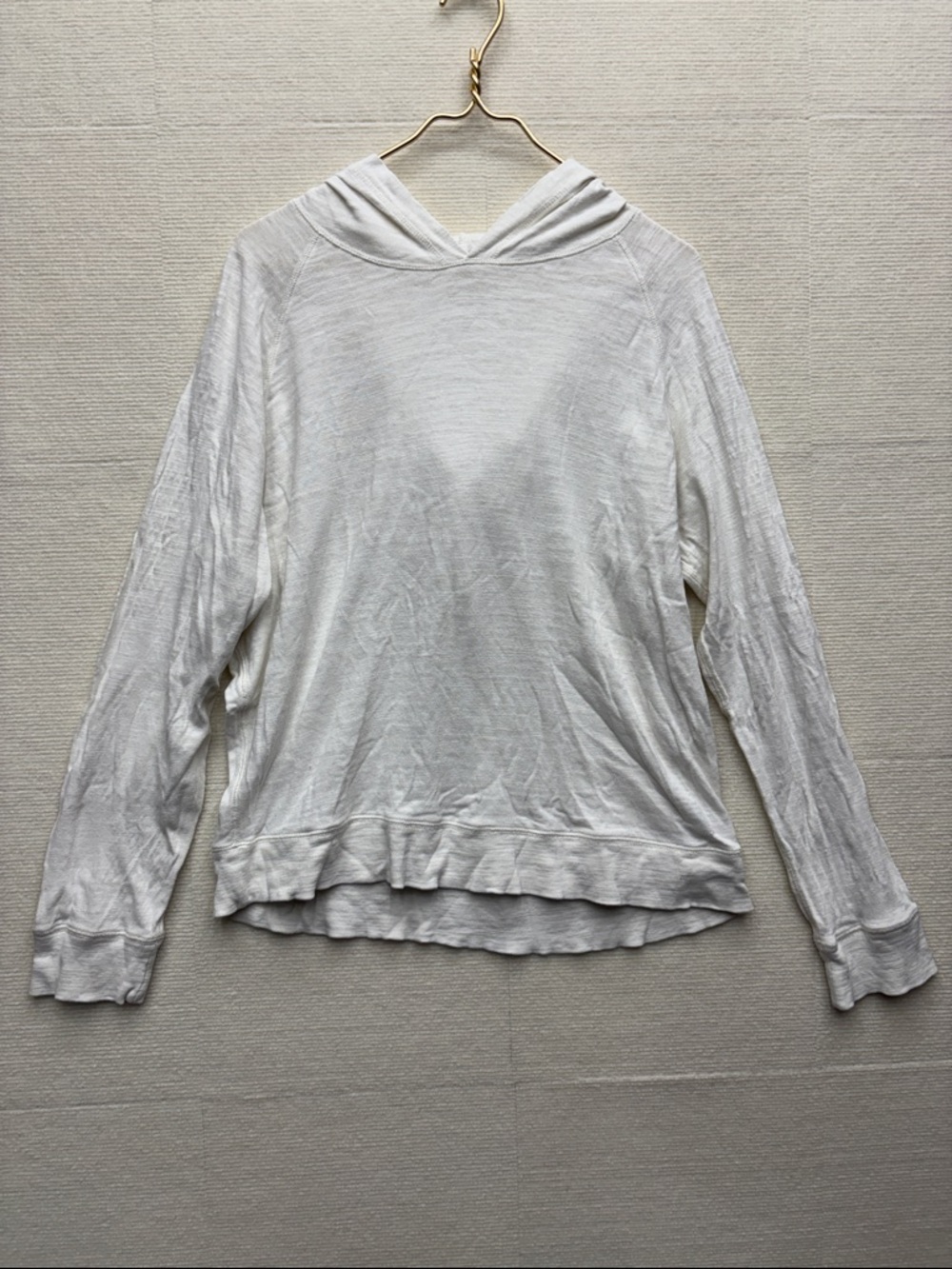 Faherty Lightweight White Hooded Women's Top XL